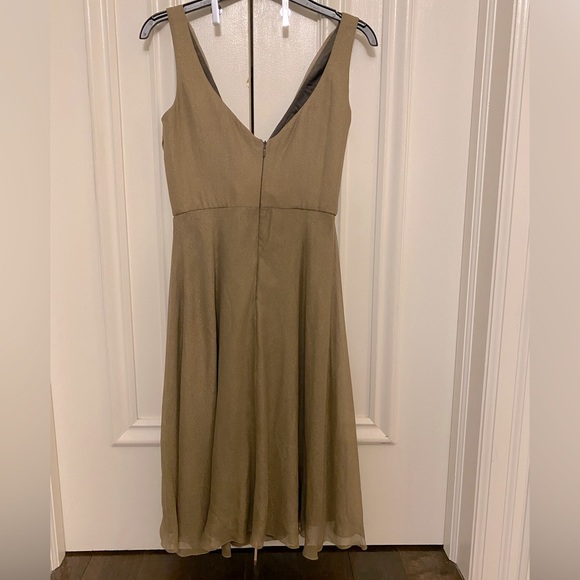 Elie Tahari Gold pleated dress - Picture 2 of 3